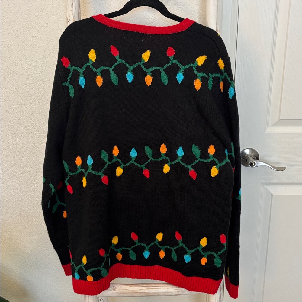 Holiday Time Red and Yellow Knit Christmas Sweater - Picture 4 of 4